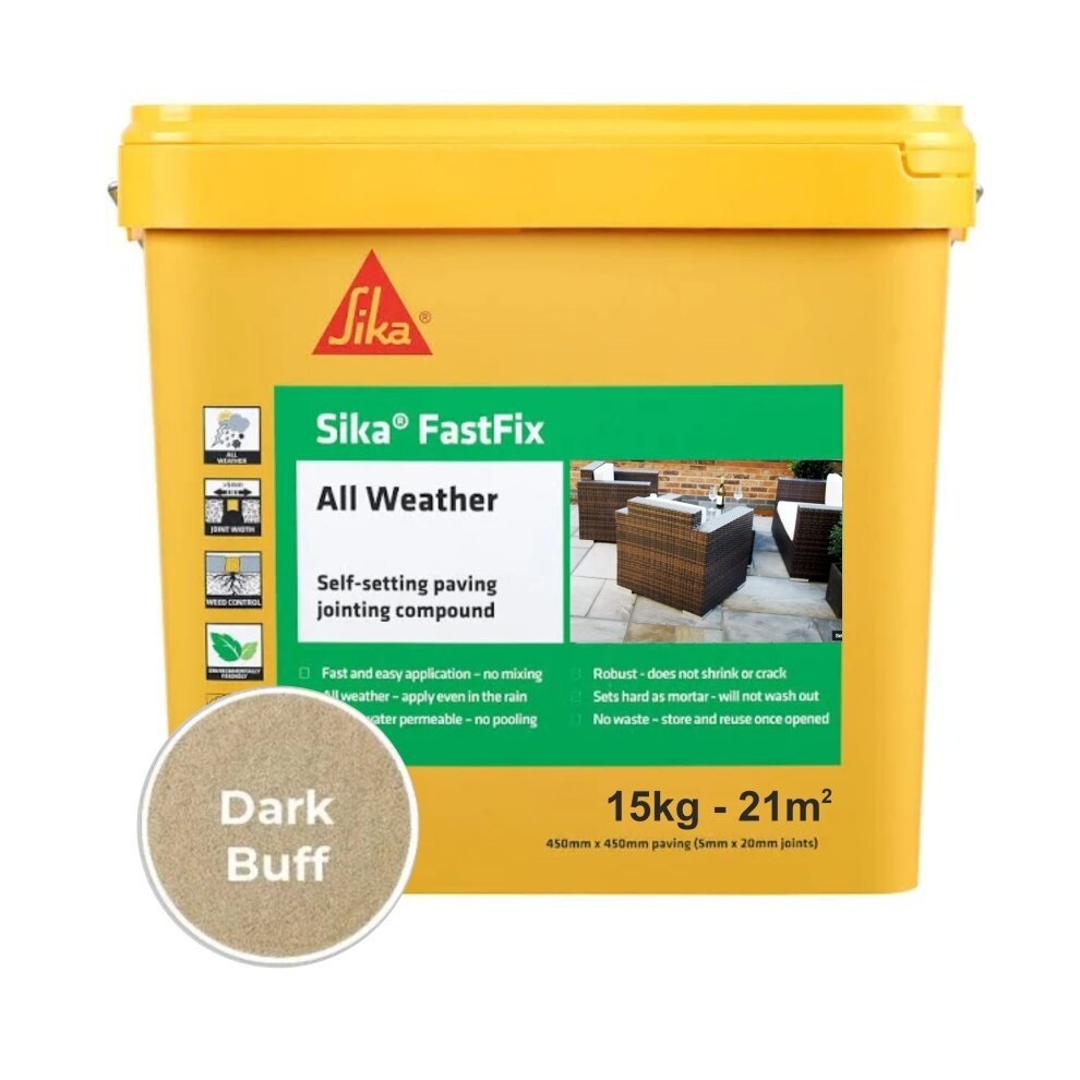 Sika FastFix All Weather Jointing Compound Dark Buff 15kg