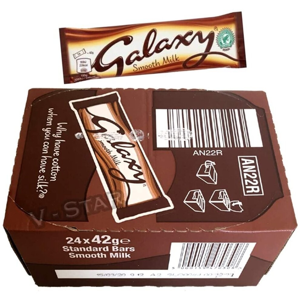 Full Box of GALAXY Standard Chocolate Bars (Smooth Milk (24 x 42g))