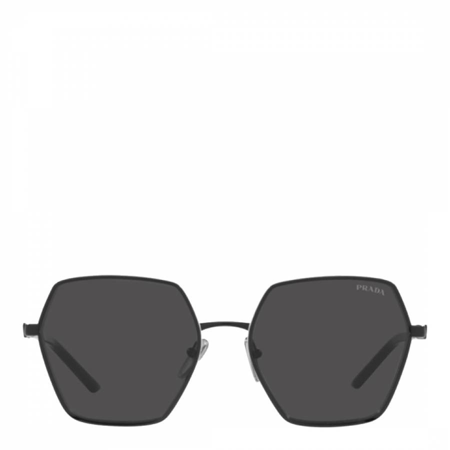 Women's Black/Grey Prada Sunglasses 58mm