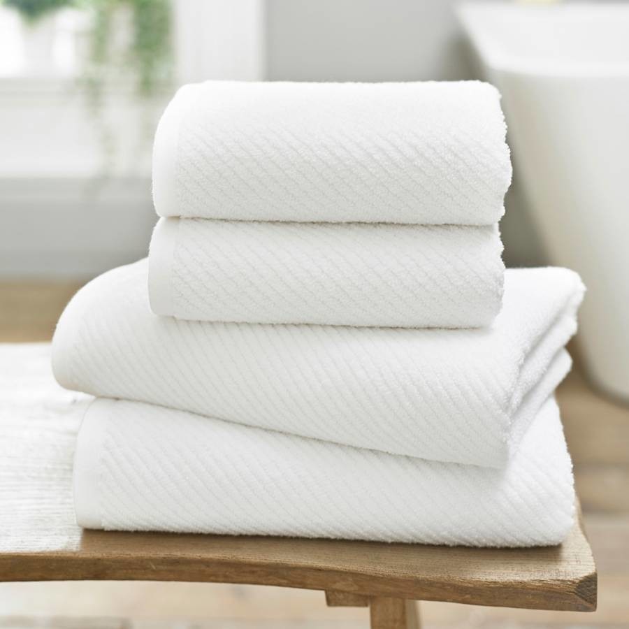 Bliss Essence Pair of Hand Towels White