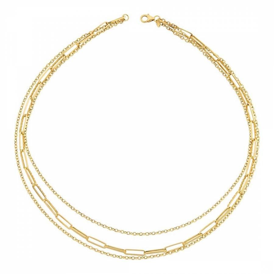 18K Gold Multi Link Layer Necklace