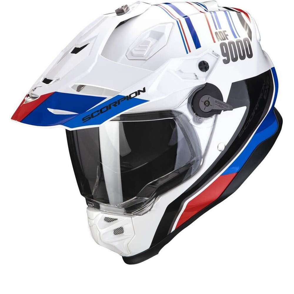 Scorpion ADF-9000 Air Desert White-Blue-Red Adventure Helmet S