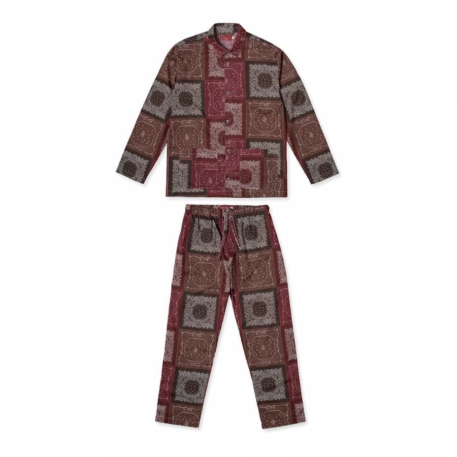 Red Bandana Mens Pocket Pyjama Set