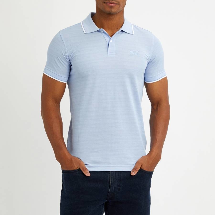 Pale Blue Small Branded Polo Top