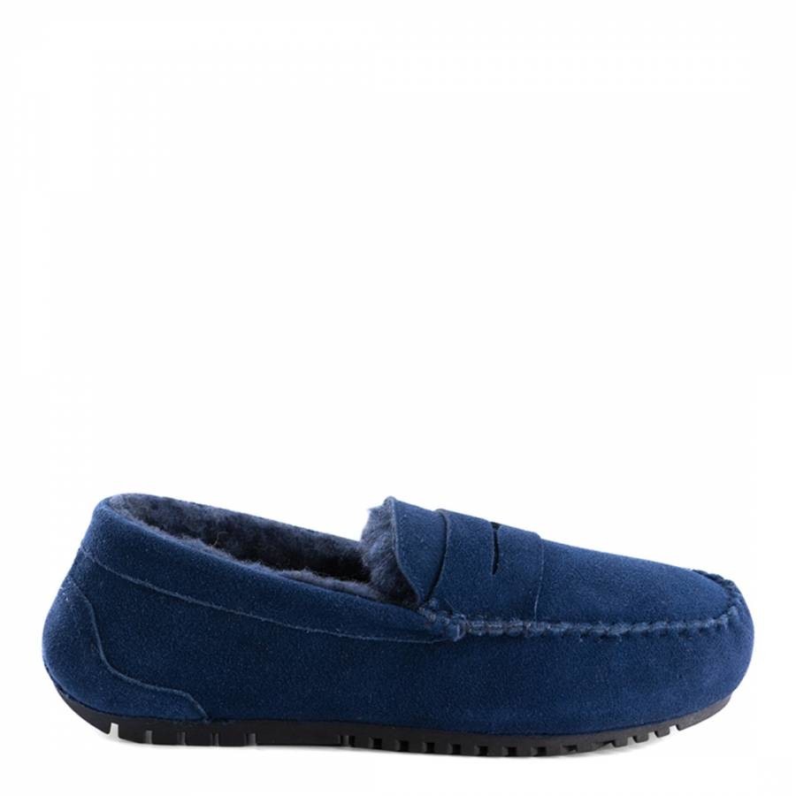 Navy Byron Bay Cosy Moccasin