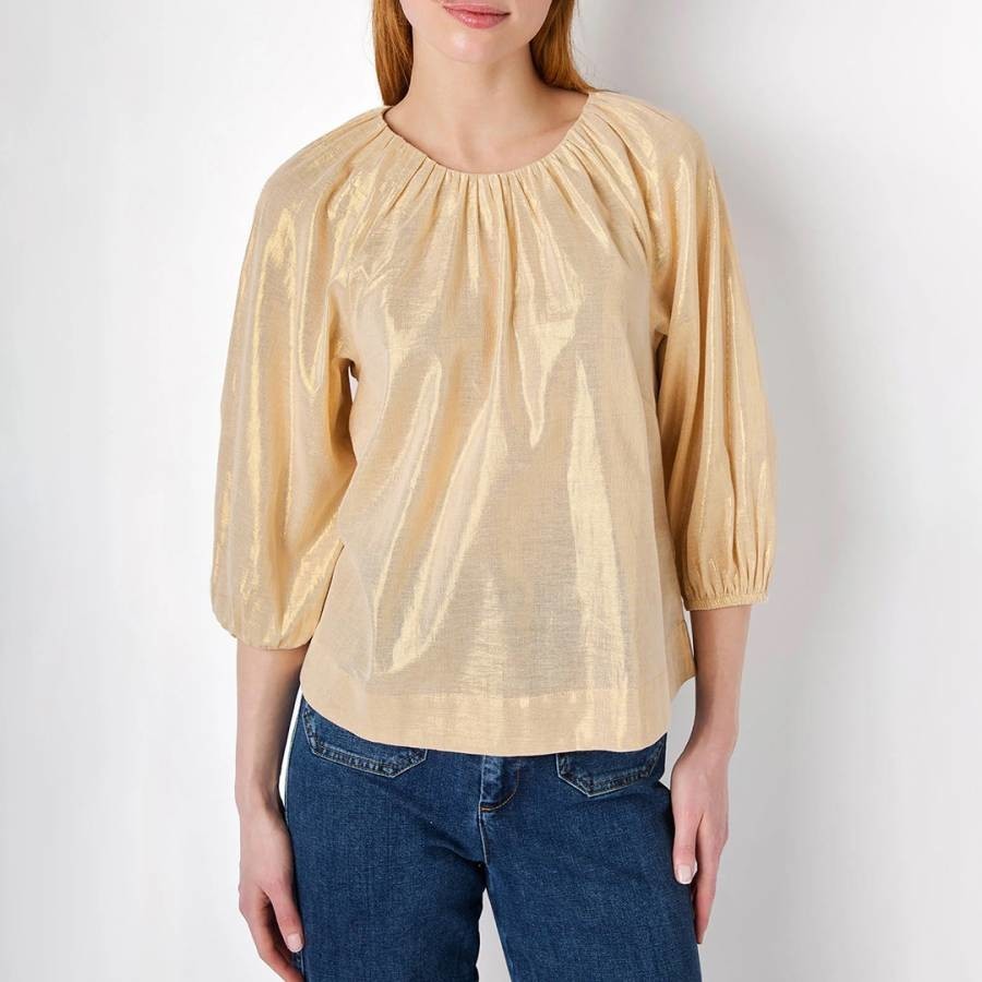 Gold Aurora Shimmer Blouse