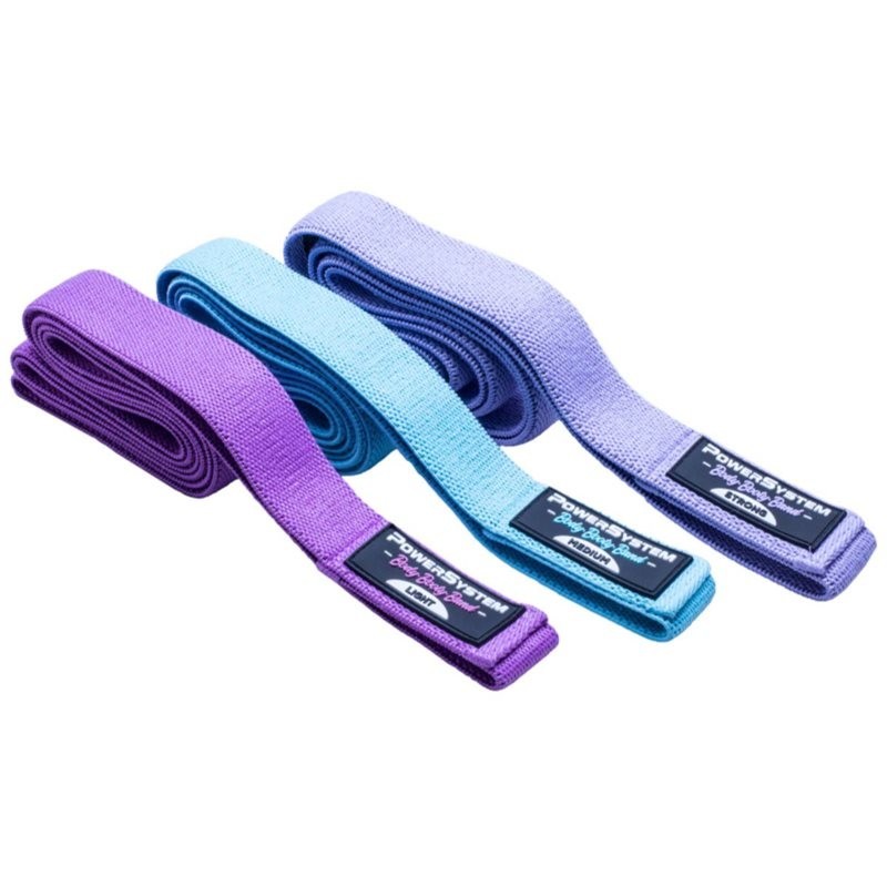 Power System Body Booty Band Set Long resistance bands set 3 pc