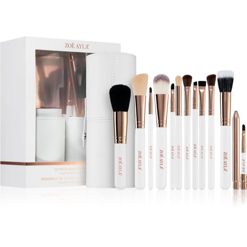 Zoë Ayla Makeup Brush Set 12 Piece makeup brush set with a pouch