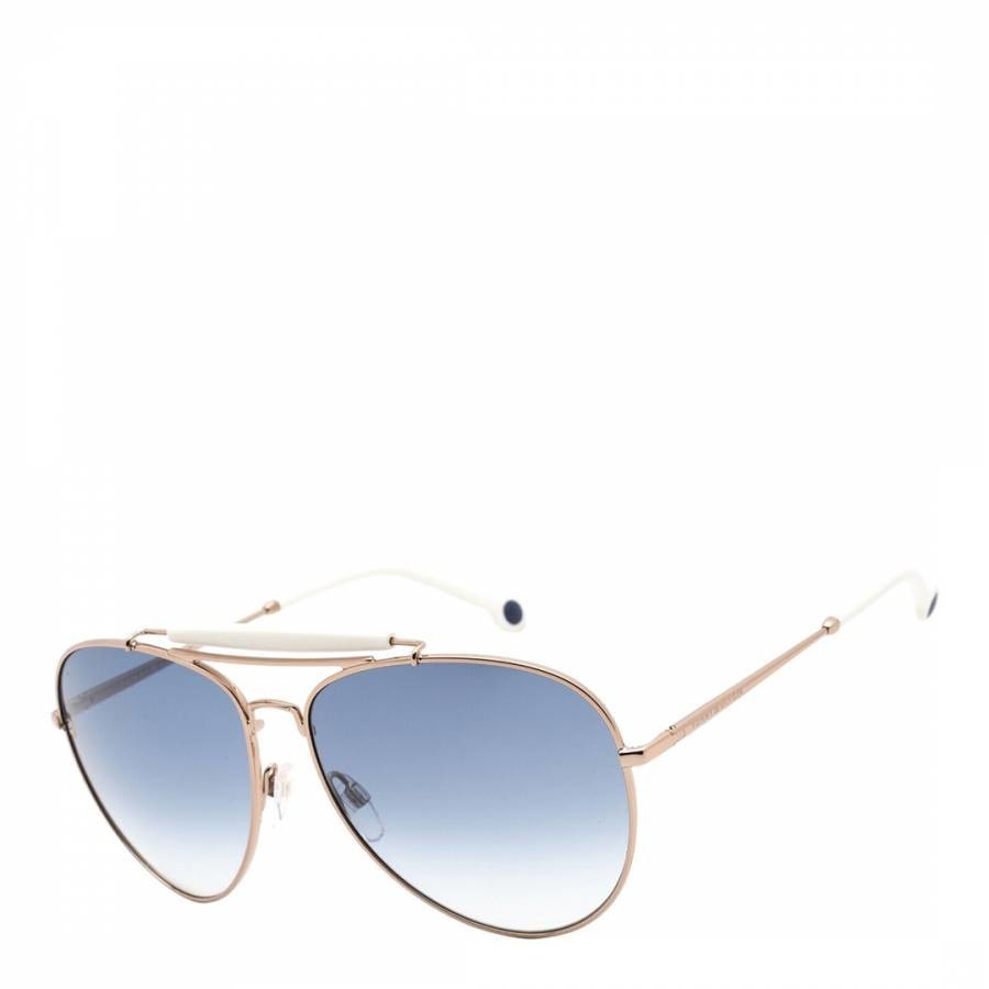 Men's Blue & Gold Tommy Hilfiger Sunglasses 61mm