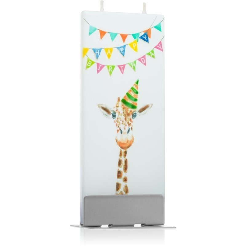 Flatyz Greetings Happy Birthday Giraffe decorative candle 6x15 cm