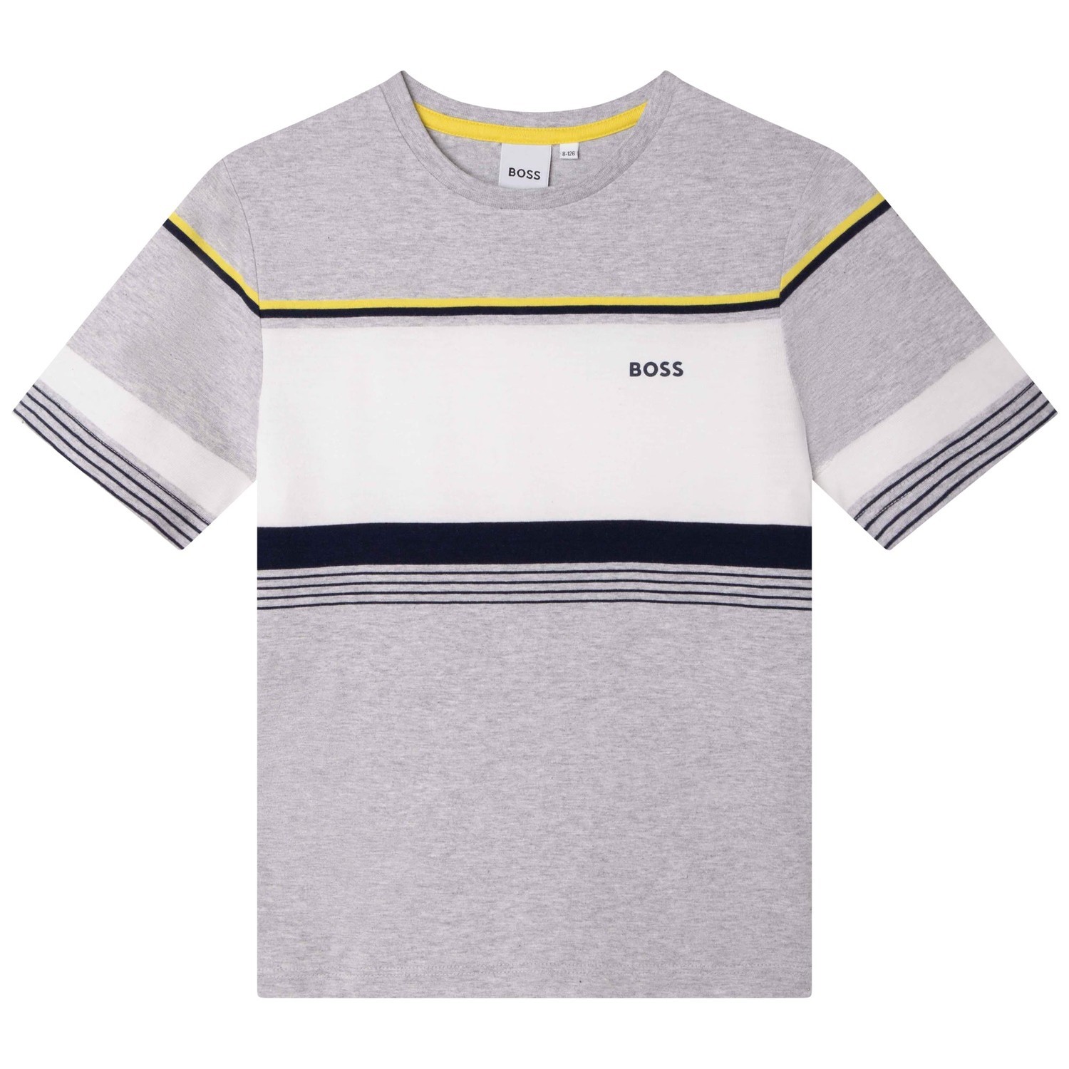 Hugo Boss Boys Chest Logo T Shirt Grey 10Y