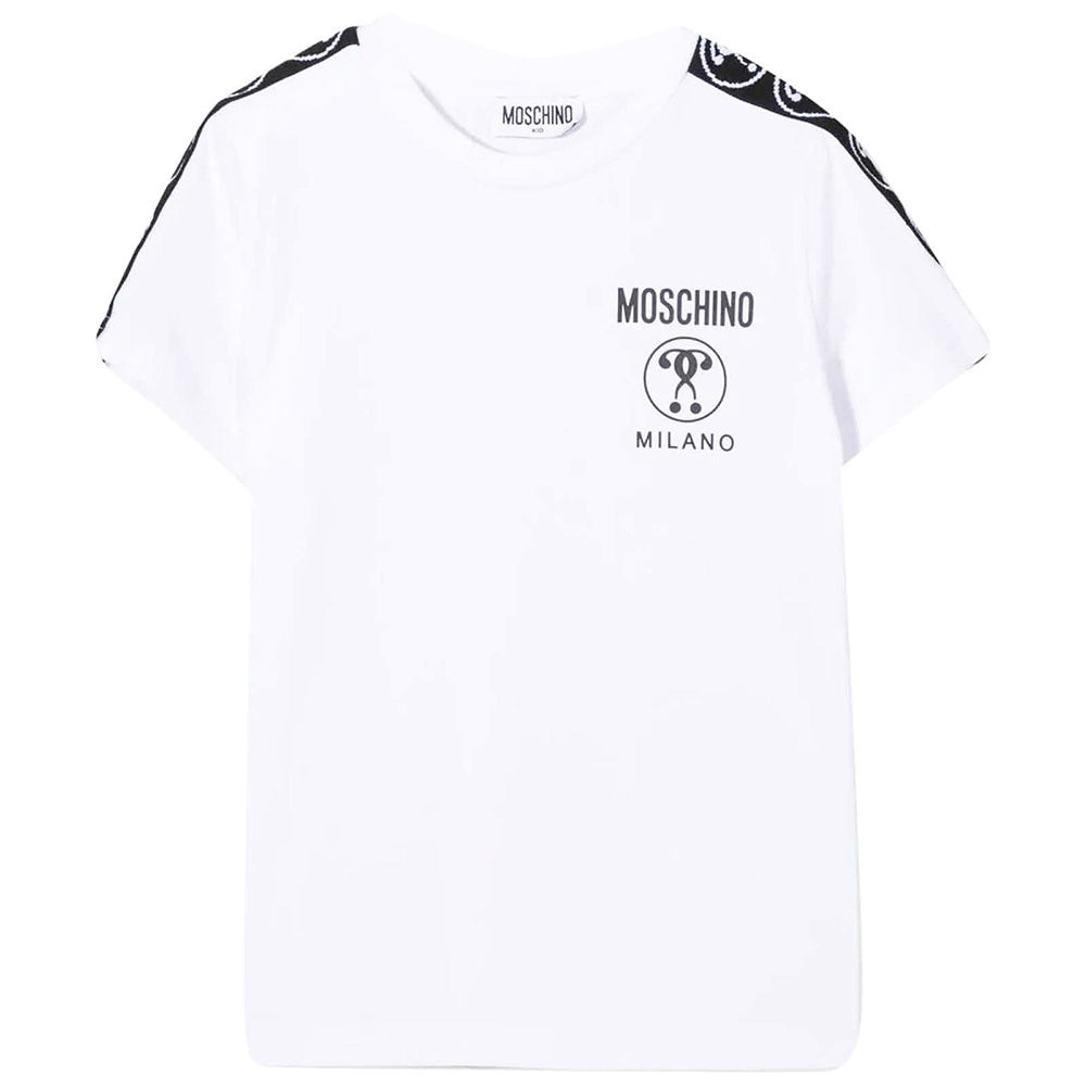 Moschino Unisex Kids Logo T-shirt White 10Y