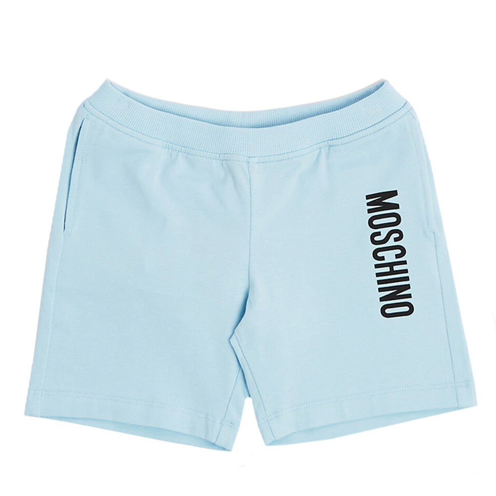 Moschino Baby Unisex Logo Print Shorts Blue 6/9m SKY