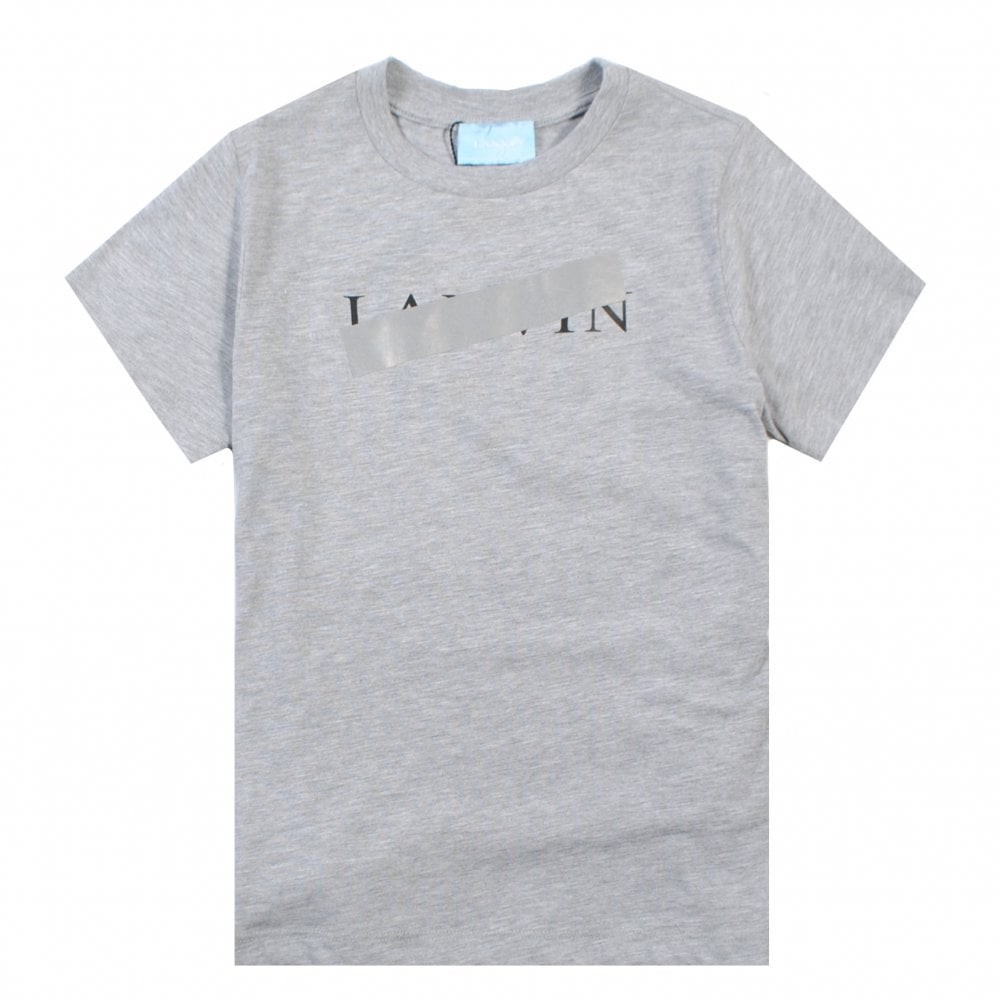Lanvin Boys Crossed Logo T-shirt Grey 10Y