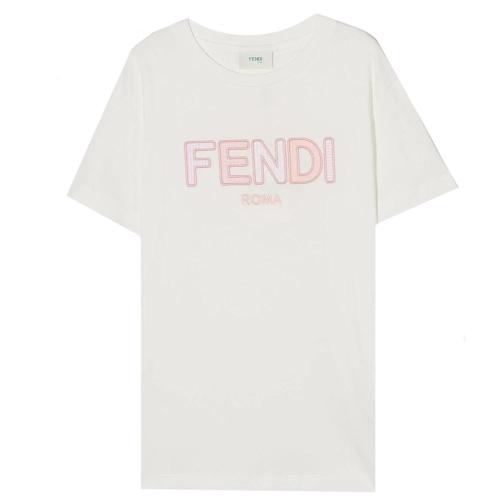 Fendi Girls Logo T-shirt White 10Y