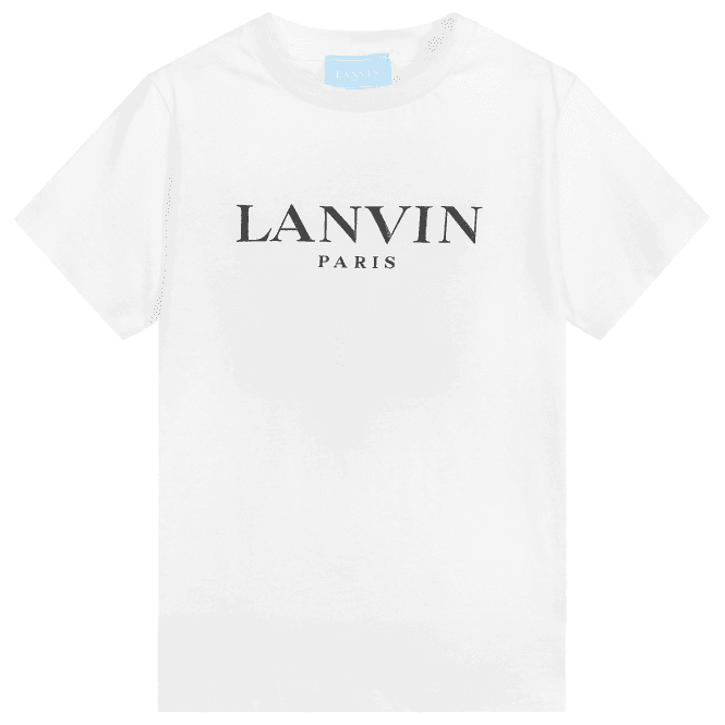 Lanvin Boys Logo T-shirt White 10Y