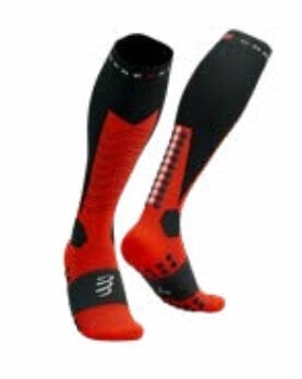 Compressport Ski Mountaineering Full Socks Black/Red T2