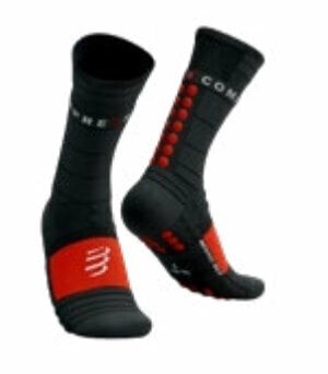 Compressport Pro Racing Socks Winter Run Black/High Risk Red T3