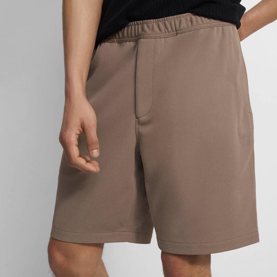 Brown Norton Cotton Blend Shorts