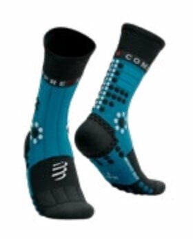 Compressport Pro Racing Socks Winter Trail Mosaic Blue/Black T4