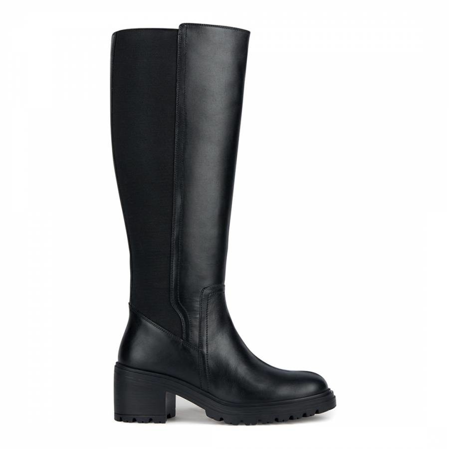 Black Damiana Leather Long Boots