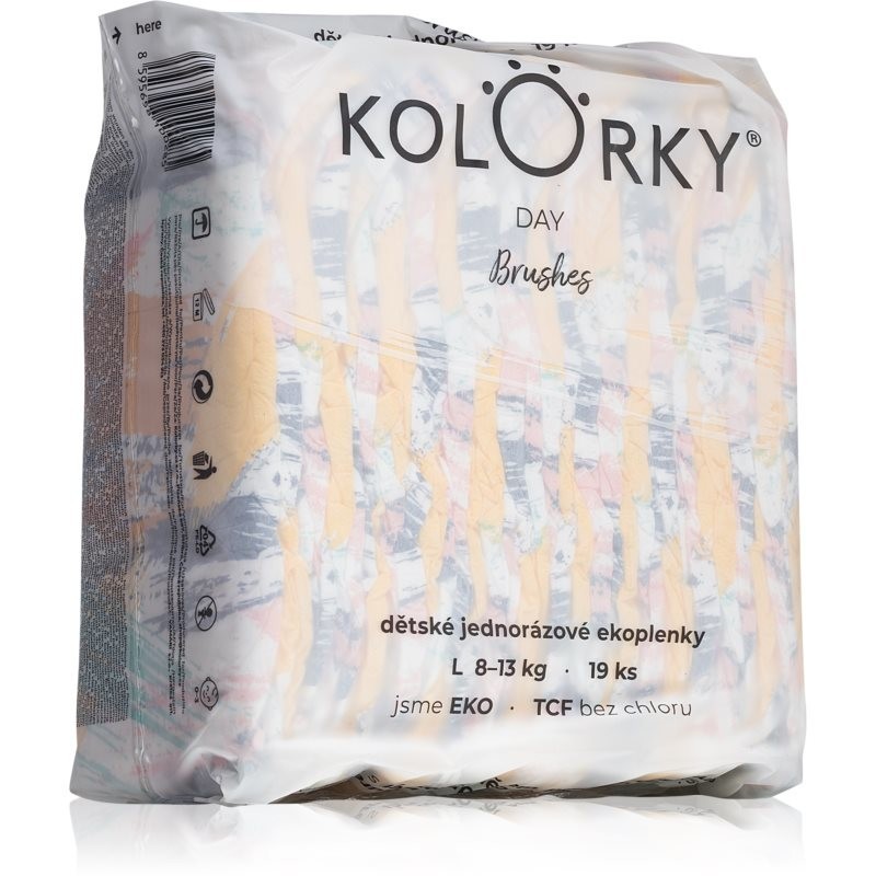 Kolorky Day Brushes disposable organic nappies size L 8-13 Kg 19 pc