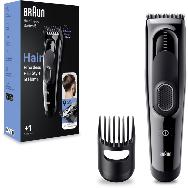 Braun Series 5 HC5310 hair clipper with removable attachments 1 pc