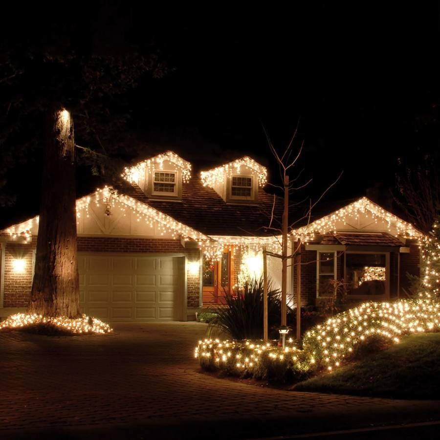 960 Snowing Icicle Lights Warm White