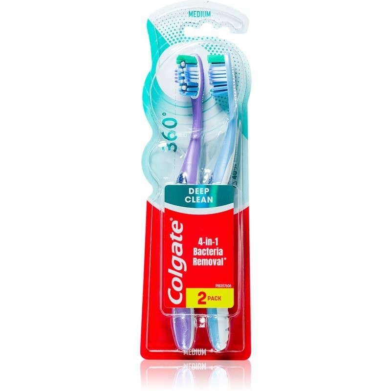 Colgate 360° Deep Clean toothbrushes 2 pc