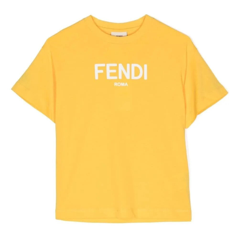 Fendi Boys T-shirt Logo Yellow 6Y