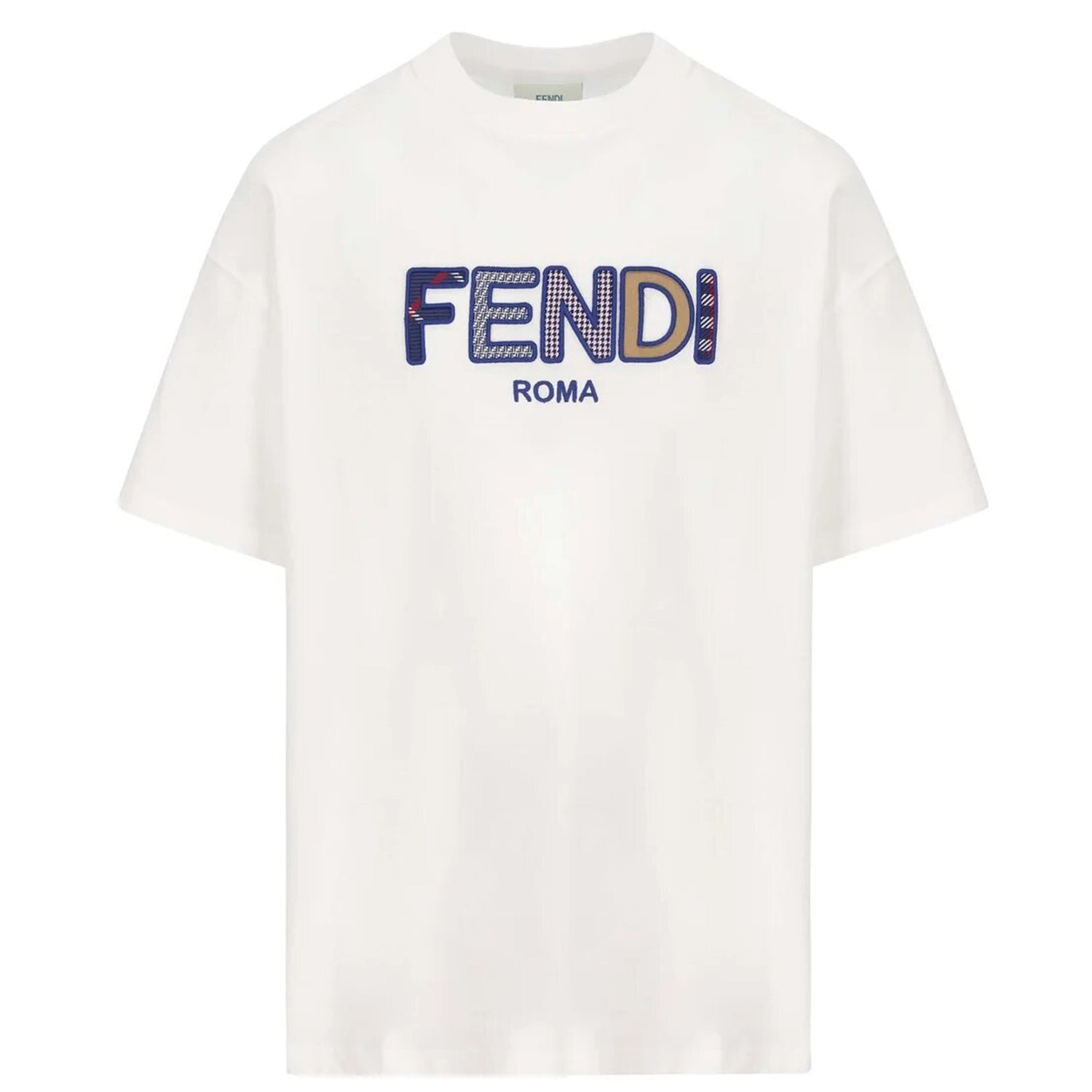 Fendi Unisex Logo T-shirt White 6Y