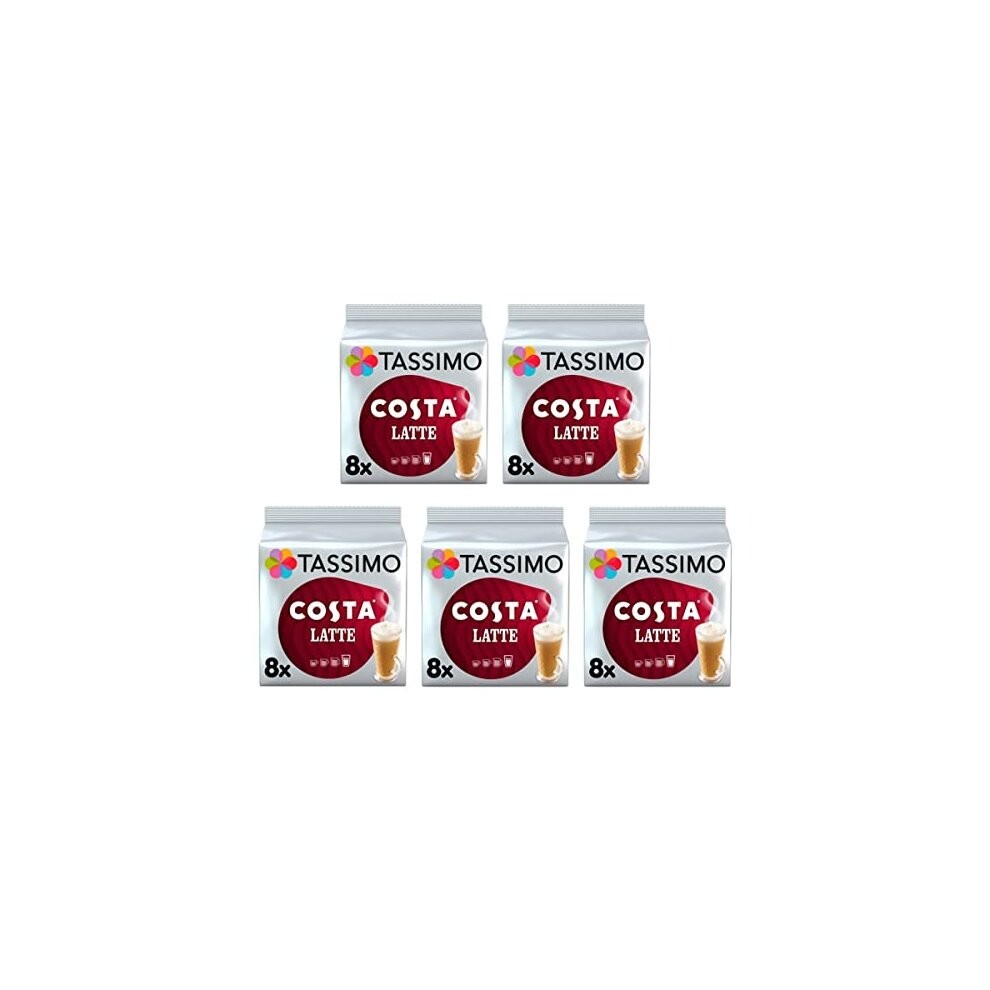 Costa Latte Coffee Pods x8 Pack of 5 Total 40 Drinks