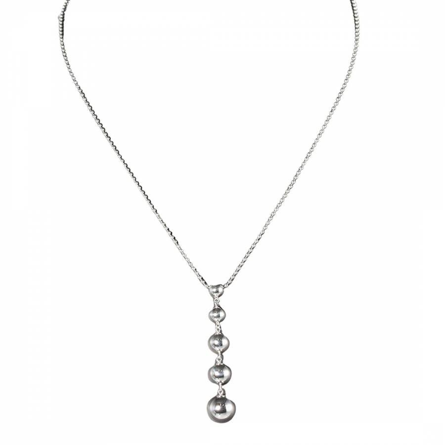 Silver Tiffany & Co Hardware Ball Necklace