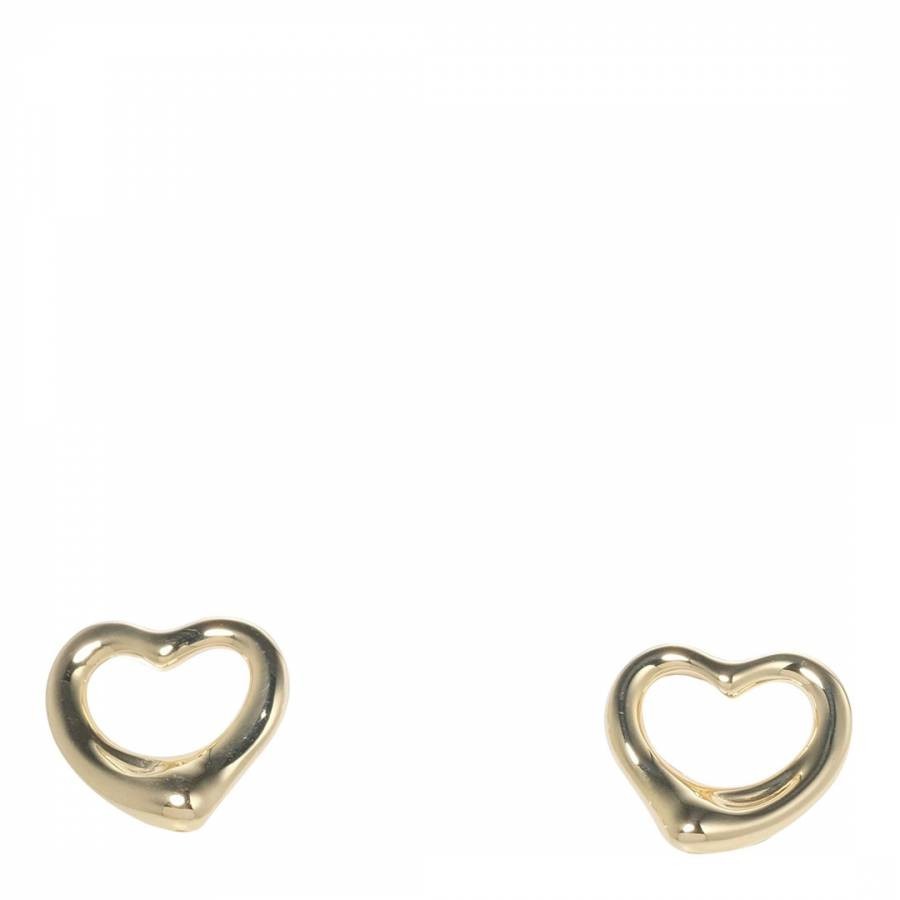 Gold Tiffany & Co. Open Heart Earrings