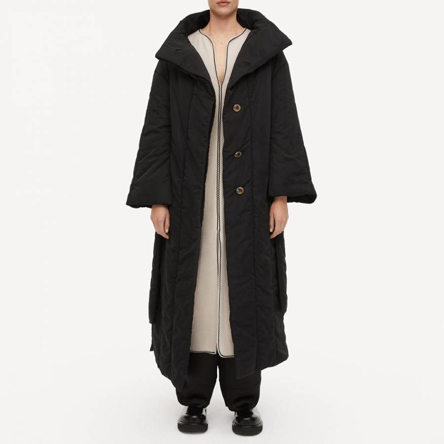 Black Eviia Longline Padded Coat