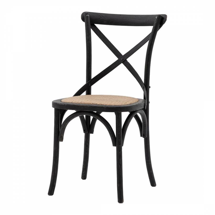 Agoura Chair Black/Rattan Set of 2