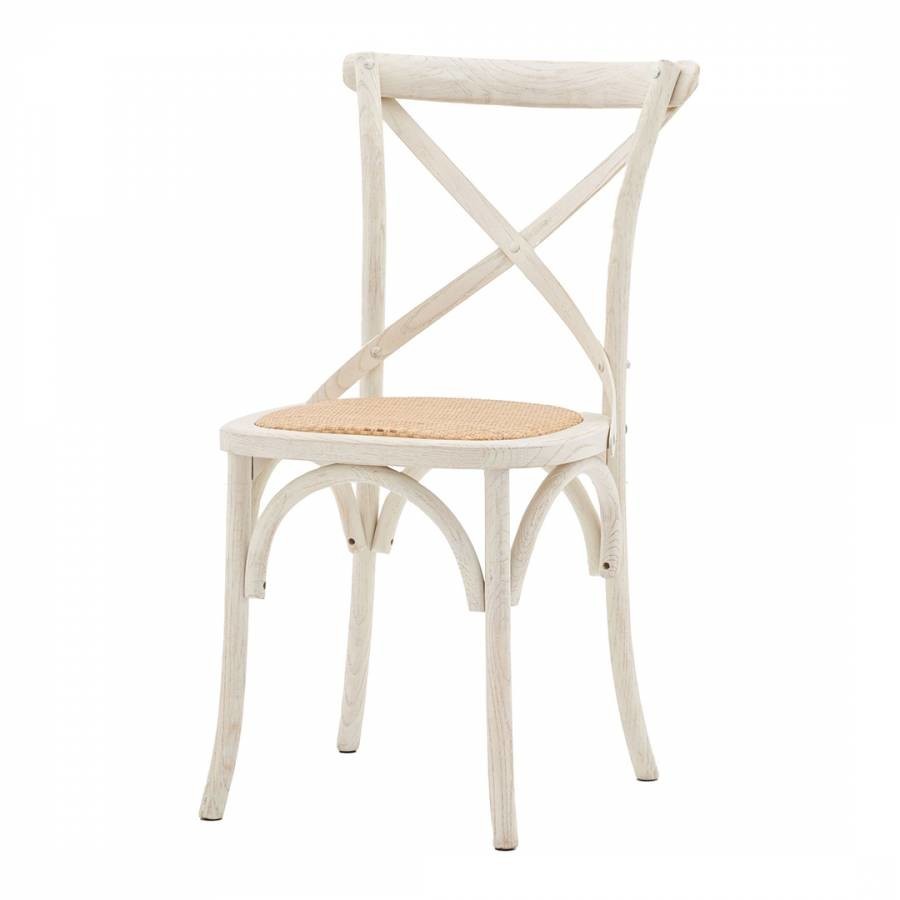 Agoura Chair White/Rattan Set of 2