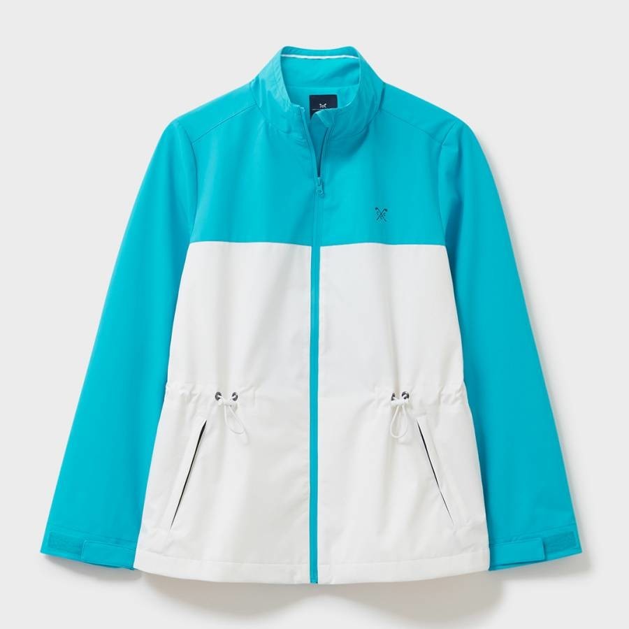 Blue/White Showerproof Golf Jacket