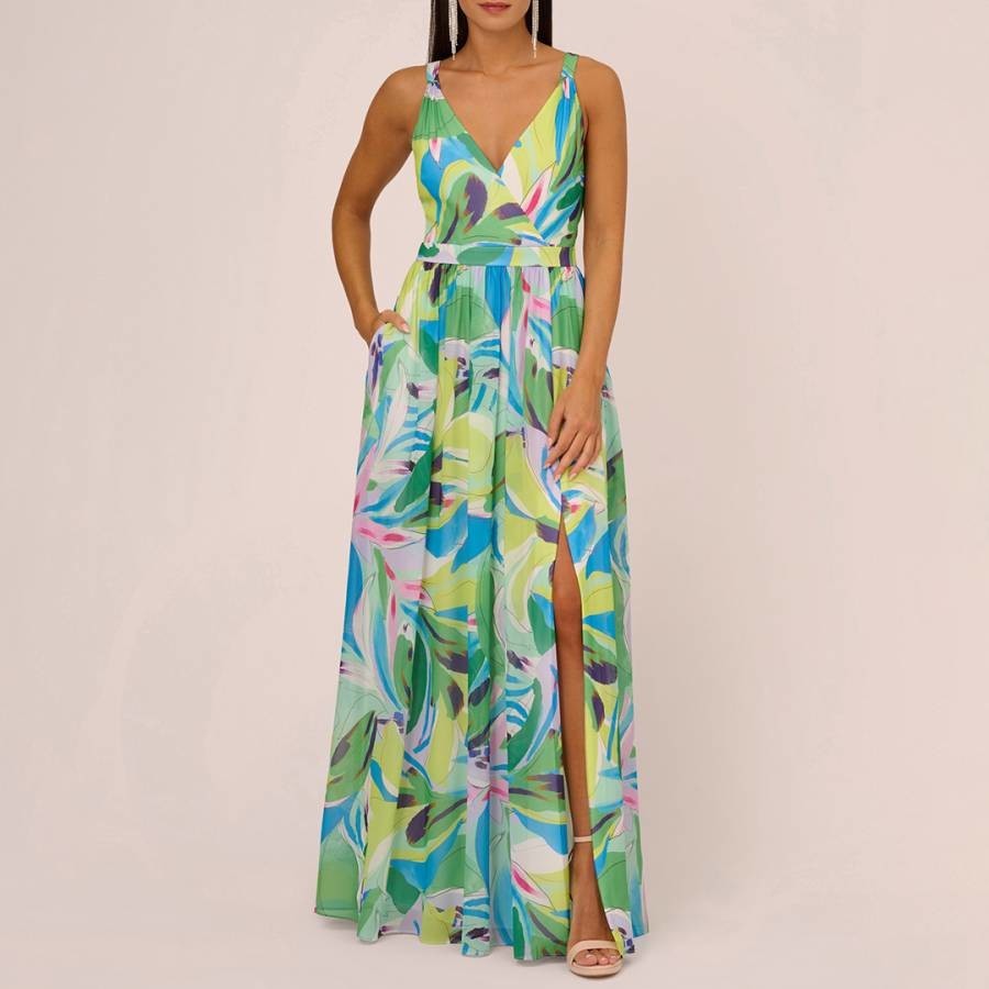 Green/Multi Printed Maxi Dress