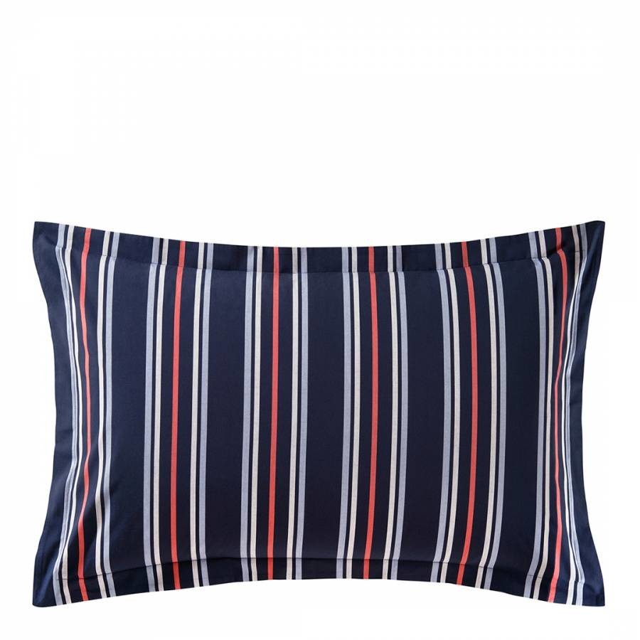 Baylee Oxford Pillowcase Navy/Red