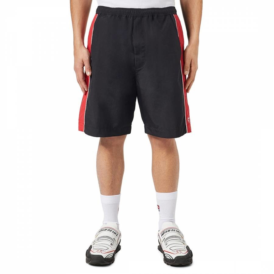 Black Side Stripe Sports Shorts
