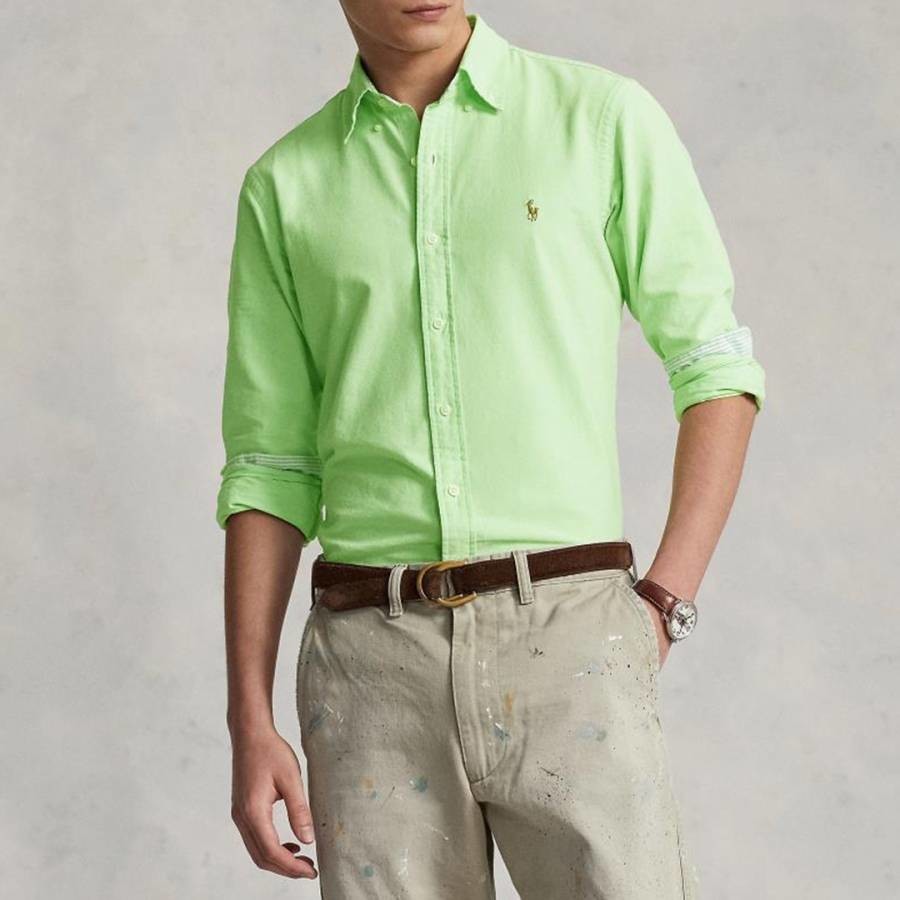 Green Cotton Long Sleeve Shirt