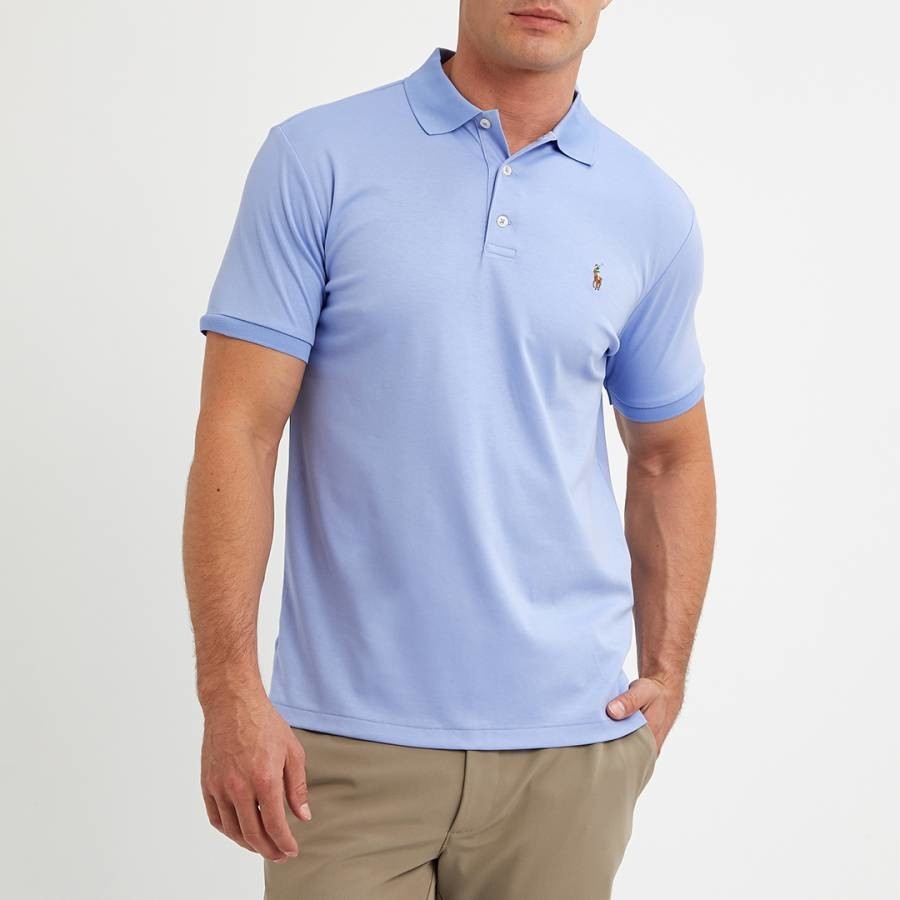Blue Custom Slim Cotton Polo Shirt