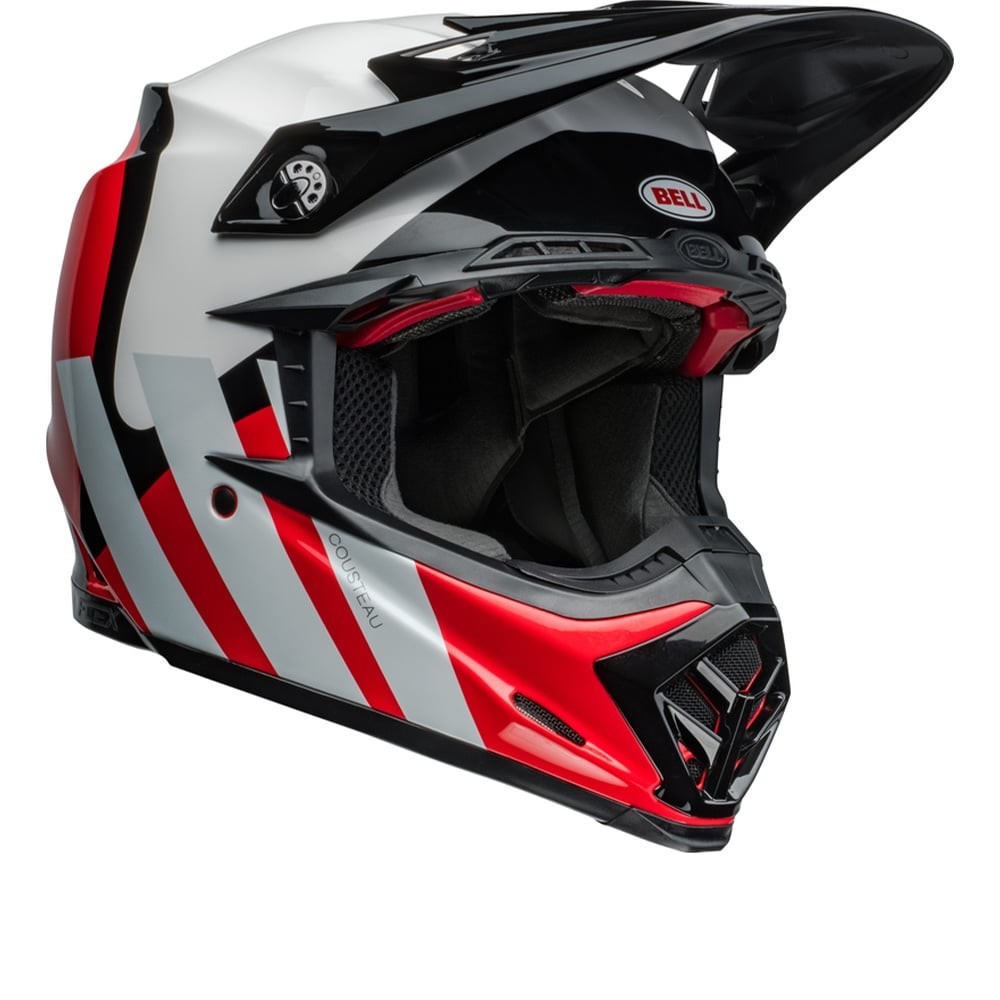 Bell Moto-9S Flex Hello Cousteau Stripes Red Offroad Helmet S