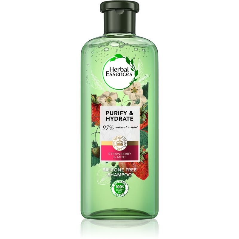 Herbal Essences 90% Natural Origin Strawberry&Mint shampoo for hair Strawberry Mint 400 ml