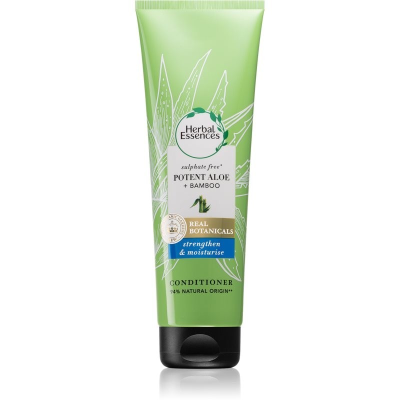 Herbal Essences 94% Natural Origin Strenght & Moisture conditioner for hair Potent Aloe & Bamboo 275 ml