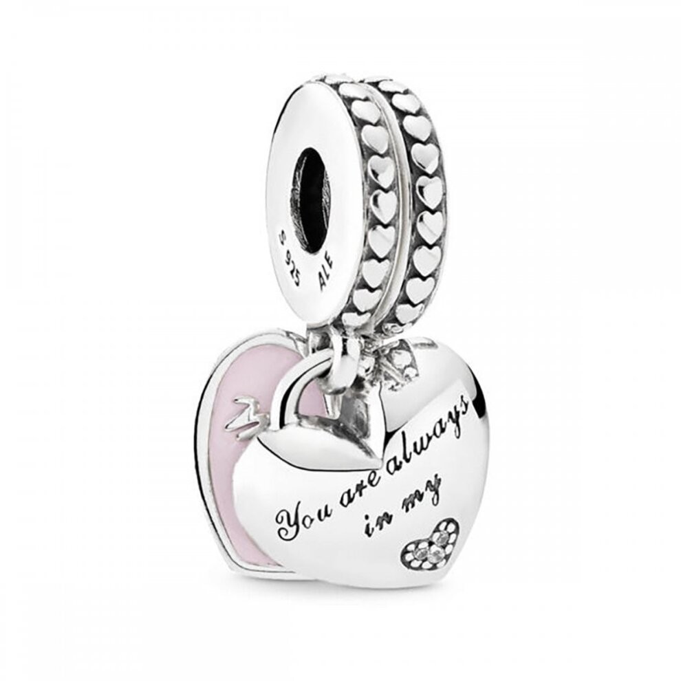Pandora Silver Mother & Daughter Hearts Dangle Charm