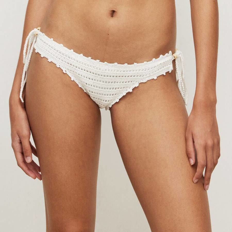 Chalk White Ola Crochet Bikini Bottoms