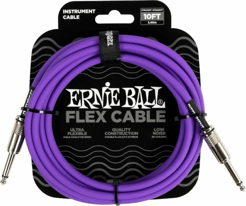 Ernie Ball Flex Instrument Cable Straight/Straight Violet 3 m Straight - Straight