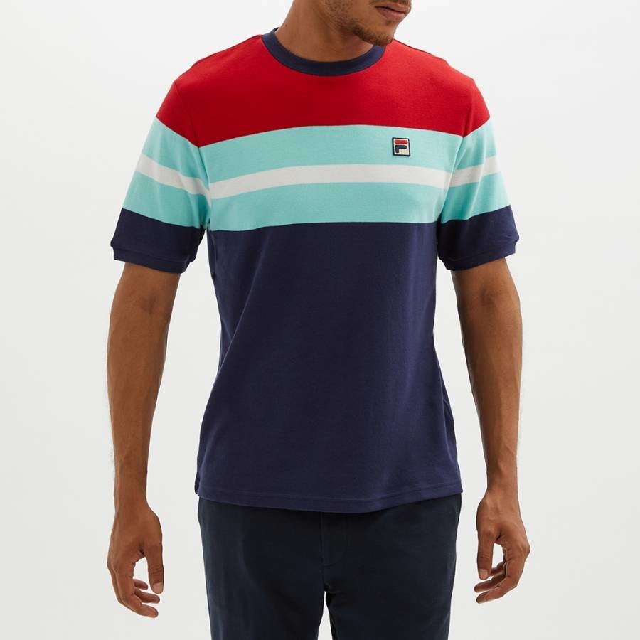 Multi Pedro Colourblock Cotton T-Shirt